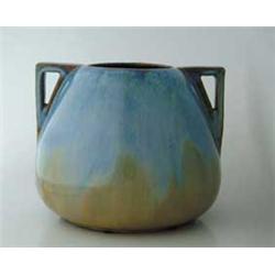 EARLY FULPER HEAVY VESSEL HANDLED VASE