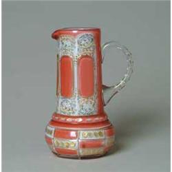 THREE LAYERED ART GLASS EWER