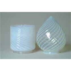 TWO OPAL SWIRLED SHADES