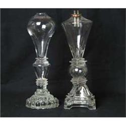 TWO WHALE OIL LAMPS