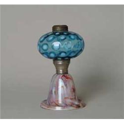 BLUE COIN SPOT OIL LAMP
