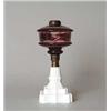 Image 1 : CRANBERRY FLASHED OIL LAMP