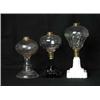 Image 1 : THREE GLASS OIL LAMPS