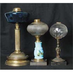 THREE OIL LAMPS