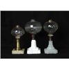 Image 1 : THREE PRESSED GLASS OIL LAMPS
