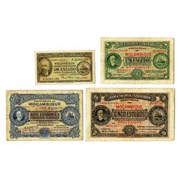 Banco Nacional Ultramarino, 1941-1944, Quartet of Banknotes