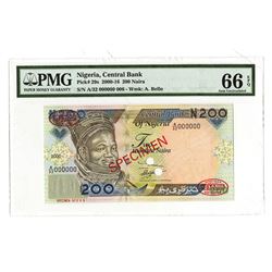 Central Bank of Nigeria, 2000-2016, Specimen Banknote