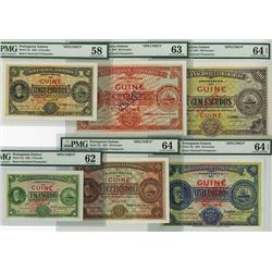Banco Nacional Ultramarino, 1921 Issue Specimen St of 6.