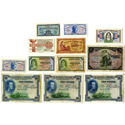 Banco de Espana and other issuers, 1906-1938, Issued Notes.