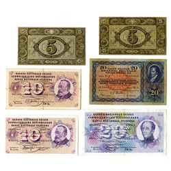 Banque Nationale Suisse. 1942-1965 Issues.