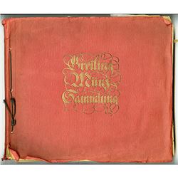 Zigarettenfabrik Greiling, 1929, Large Collection of 625+ Embossed Cards Replica World Coins in Book