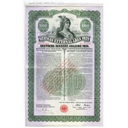 German External Loan of 1924, Reissued in 1938.