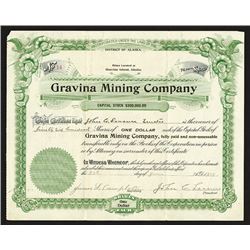 Gravina Mining Co. 1897 Issued Stock.