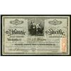 Image 1 : Atlantic and Pacific, 1866 Issued Stock Certificate.