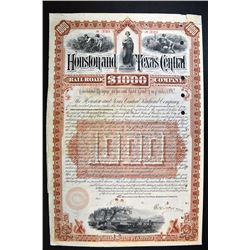 Houston & Texas Central Railroad Co. 1890 Bond.