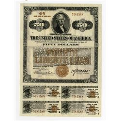 Fourth Liberty Loan 4.25 % Gold Bond of 1933-1938 Issue October 24, 1918.