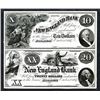 Image 1 : New England Bank, 1857 Uncut Proof Pair.