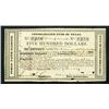 Image 1 : Consolidated Fund of Texas, 1839, "Duplicate" 5 Shares = $500 / Public Faith Pledge Note.