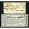 Image 1 : Republic of Texas & Consolidated Fund of Texas, 1837-1838, Check and Public Faith Pledge Pair