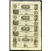 Image 1 : Bank of Washtenaw, Uncut Sheet of 4 Obsolete Banknotes, Partially Issued.