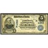 Image 1 : Merchants National Bank of Muncie. $5, Charter #M4852, Series of 1902 Date Back, Second Issue. Blue 