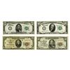 Image 1 : Federal Reserve and National Currency Notes, 1928-1929, Quartet of Notes