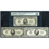 Image 1 : Federal Reserve Note, Series 1934, Trio of Star Replacement Notes