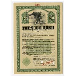 John Muir Co. Advertising card for a $100 Bond Proof, ca.1920's.