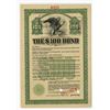 Image 1 : John Muir Co. Advertising card for a $100 Bond Proof, ca.1920's.