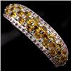 Image 1 : Natural Ruby & Yellow Citrine Bangle