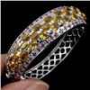 Image 2 : Natural Ruby & Yellow Citrine Bangle