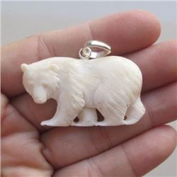 Hand Carved Bear Pendant