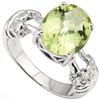 Image 1 : Natural Green Tea Amethyst Diamond Ring