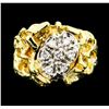 Image 2 : 0.25 ctw Diamond Nature Ring - 14KT Yellow Gold