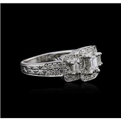 18KT White Gold 0.88 ctw Diamond Ring