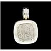 Image 1 : David Yurman Albion Diamond Pave Pendant - Silver and 18KT White Gold