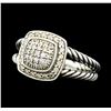 0.29 ctw David Yurman Petite Albion Diamond Ring - Sterling Silver