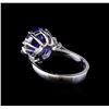 Image 3 : 3.20 ctw Tanzanite and Diamond Ring - 14KT White Gold