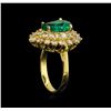 Image 4 : 14KT Yellow Gold 2.27 ctw Emerald and Diamond Ring