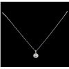Image 1 : 1.19 ctw Diamond Pendant With Chain - 14KT White Gold