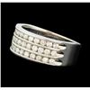 Image 1 : 1.00 ctw Three Row Diamond Band - 14KT White Gold