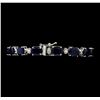 Image 3 : 33.51 ctw Sapphire and Diamond Bracelet - 14KT White Gold