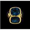 Image 2 : Crayola 10.90 ctw Blue Topaz Ring - .925 Silver