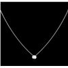 Image 2 : 0.40 ctw Diamond Necklace - 14KT White Gold
