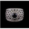 Image 2 : 2.36 ctw Black Diamond Ring - 14KT White Gold