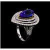 Image 4 : 14KT Two-Tone Gold 5.47 ctw Tanzanite and Diamond Ring