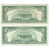 Image 2 : 1963 $5 Fine Red Seal Bill Lot of 2