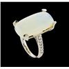 Image 4 : 7.50 ctw Opal and Diamond Ring - 14KT White Gold