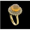 Image 4 : 2.65 ctw Opal and Diamond Ring - 14KT Yellow Gold