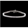 Image 1 : 4.68 ctw Diamond Tennis Bracelet - 14KT White Gold